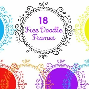 18 free doodle frames graphics