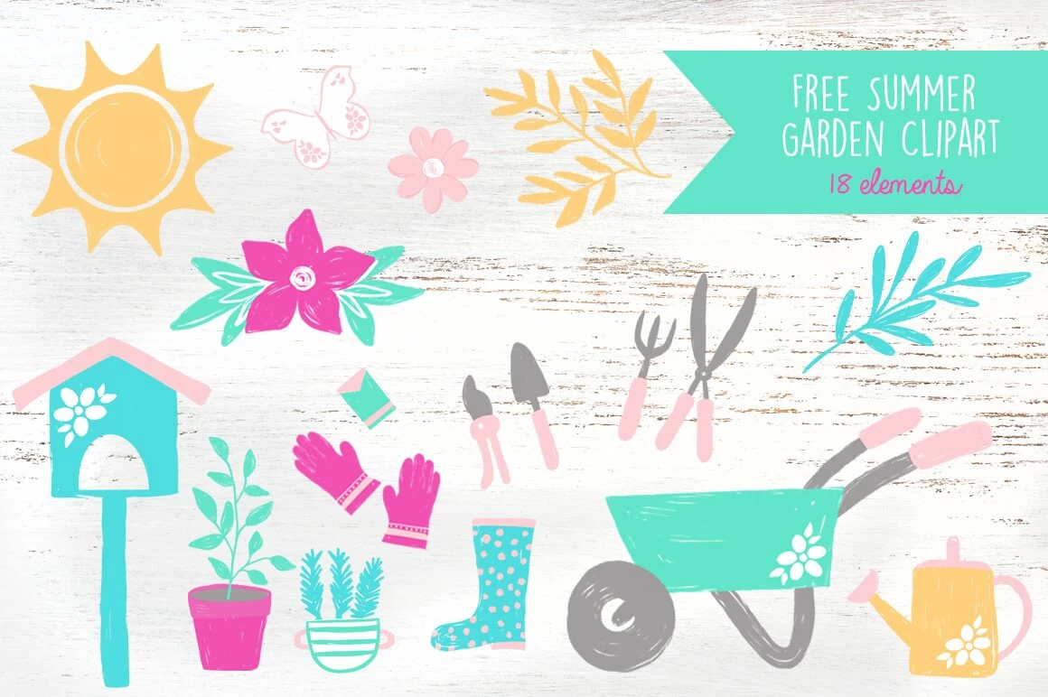 Summer Garden Clipart Graphics