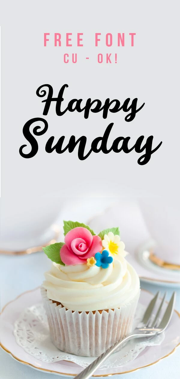 Free Font Happy Sunday