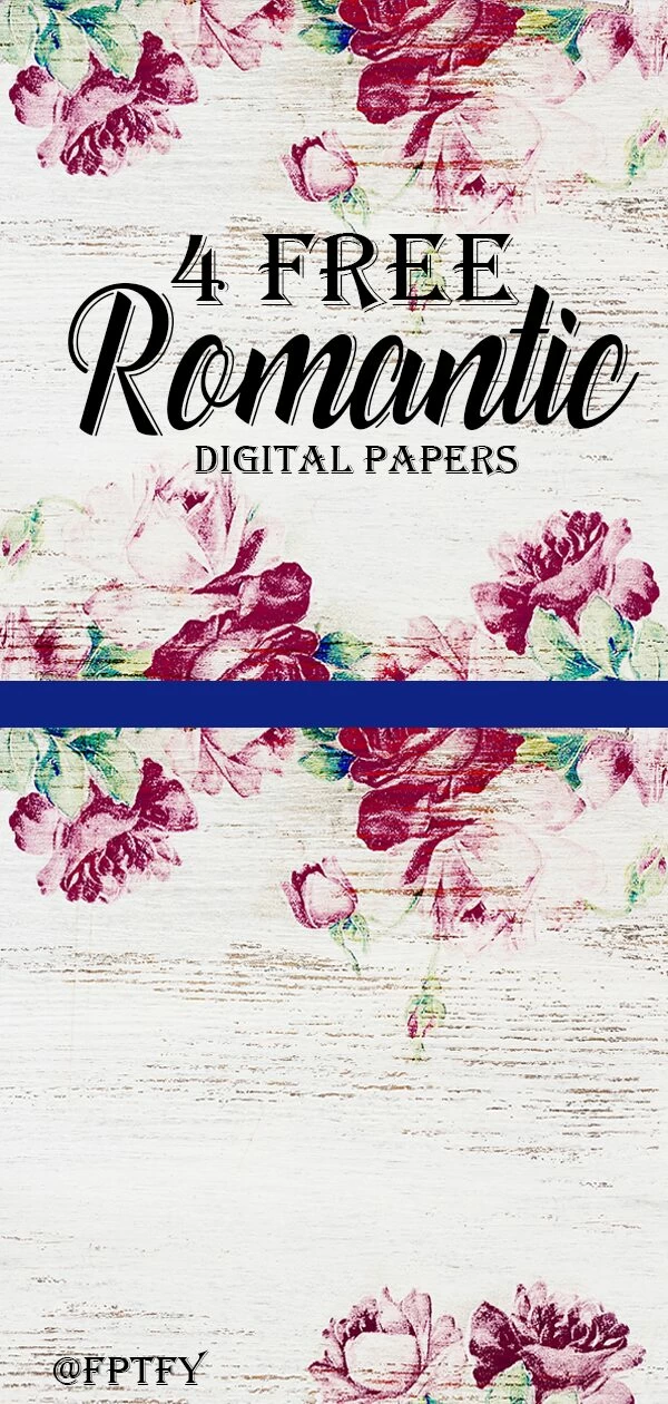 Romantic Rose Digital Scrapbooking Paper
