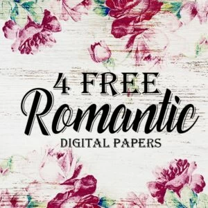 Romantic Rose Digital Scrapbooking Paper