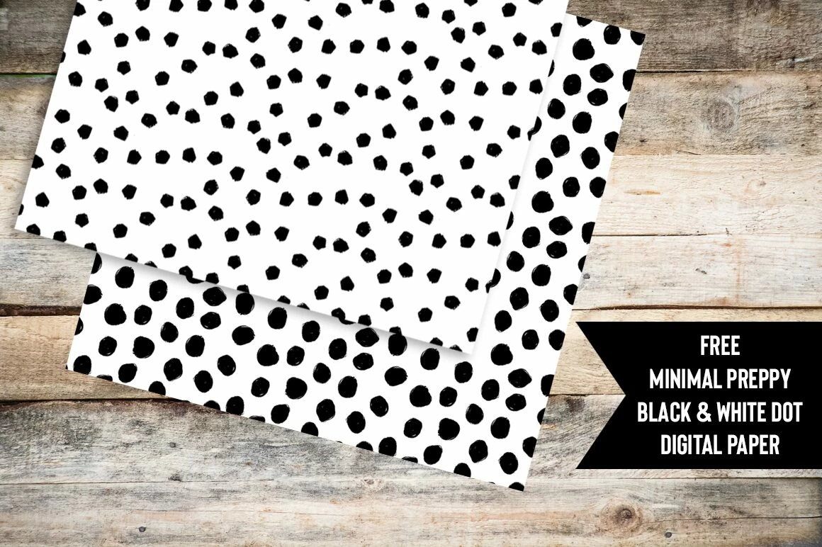 Free Minimal Preppy Dot Digital Paper