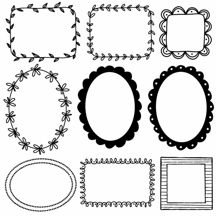 18 free doodle frames