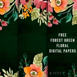 Autumn Floral Scrapbooking Paper