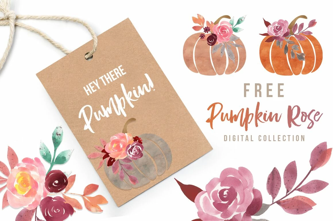 Free Pumpkin Rose Digital Collection