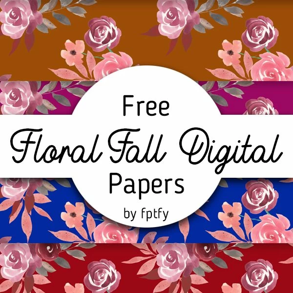 Free Floral Fall Digital Paper