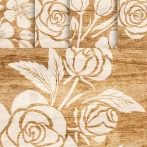 Free Floral Wooden Digital Papers