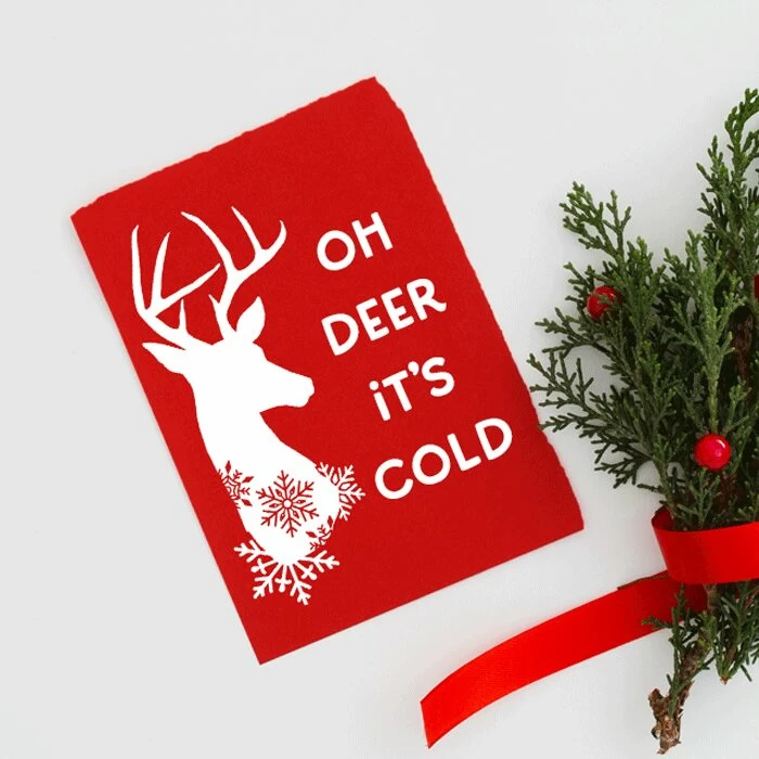 Winter Snowflake Deer SVG