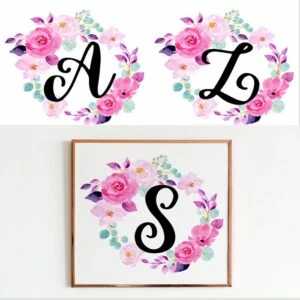 free printable initial wall art
