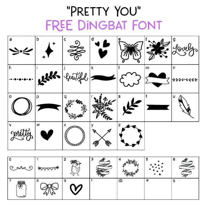 Pretty You Dingbat Font