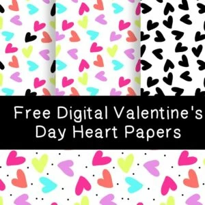Free Digital Valentine's Day Heart Papers