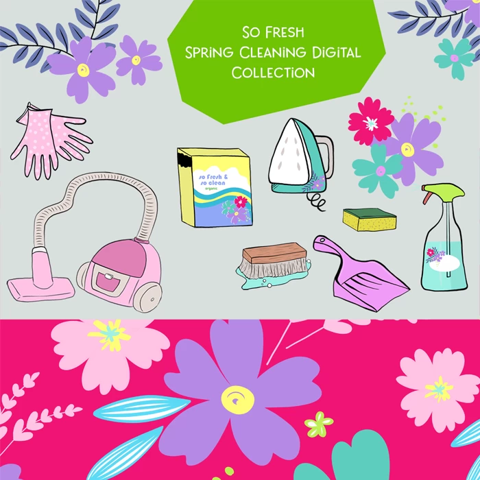 free spring cleaning graphics for download