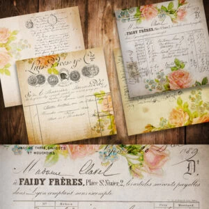 Free Vintage Rose French Papers for download