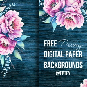 Pink and Navy and Peony Digital Papers