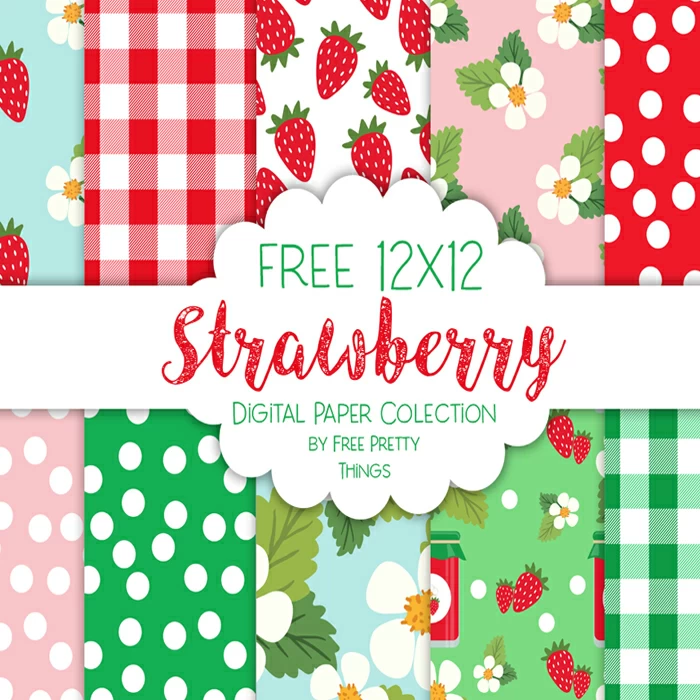 Free Strawberry Digipaper