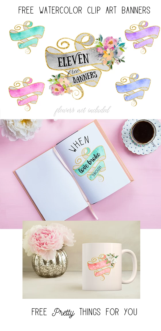 11 Free Watercolor Banners