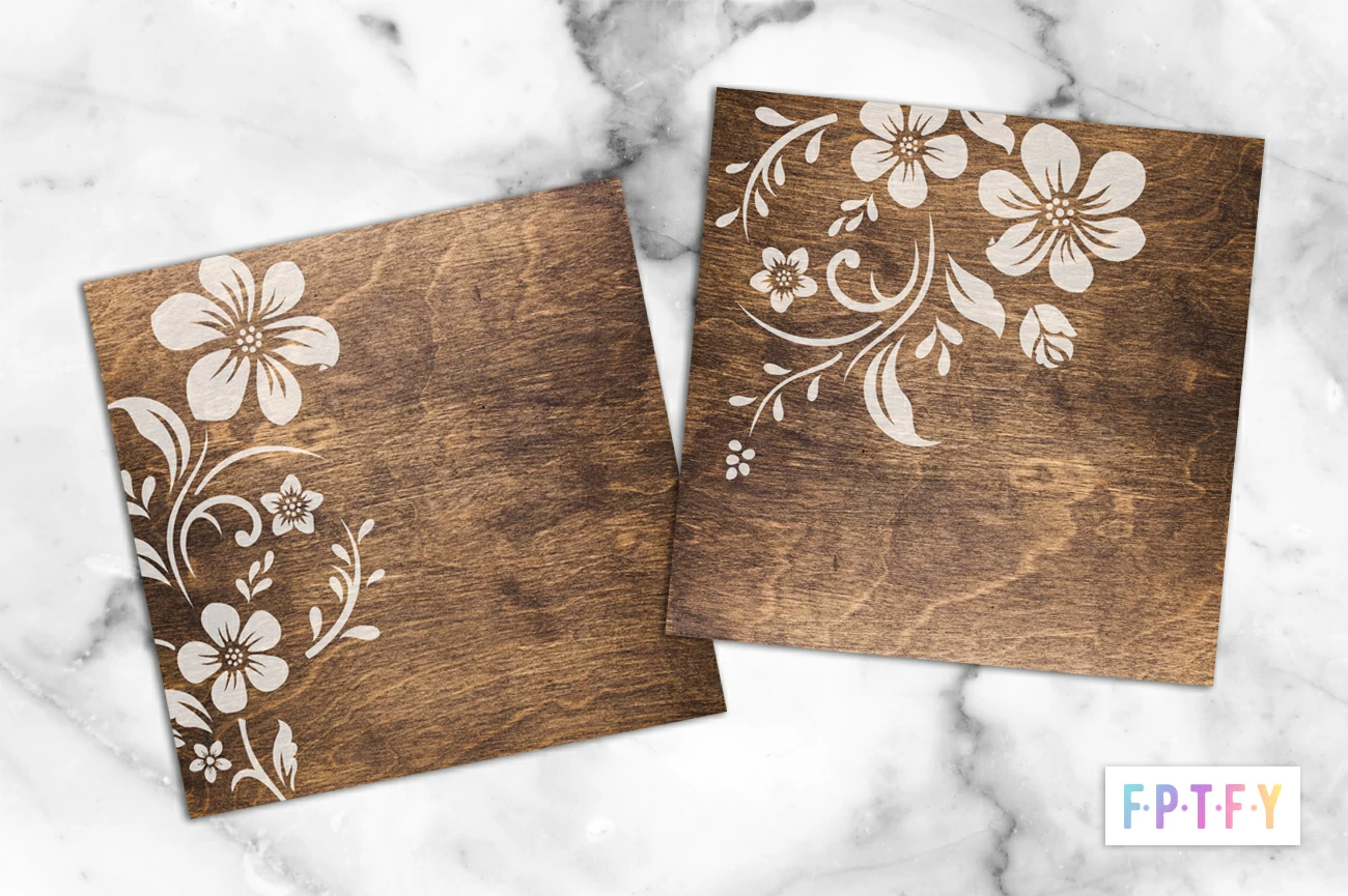free floral Dark wooden DigiPapers