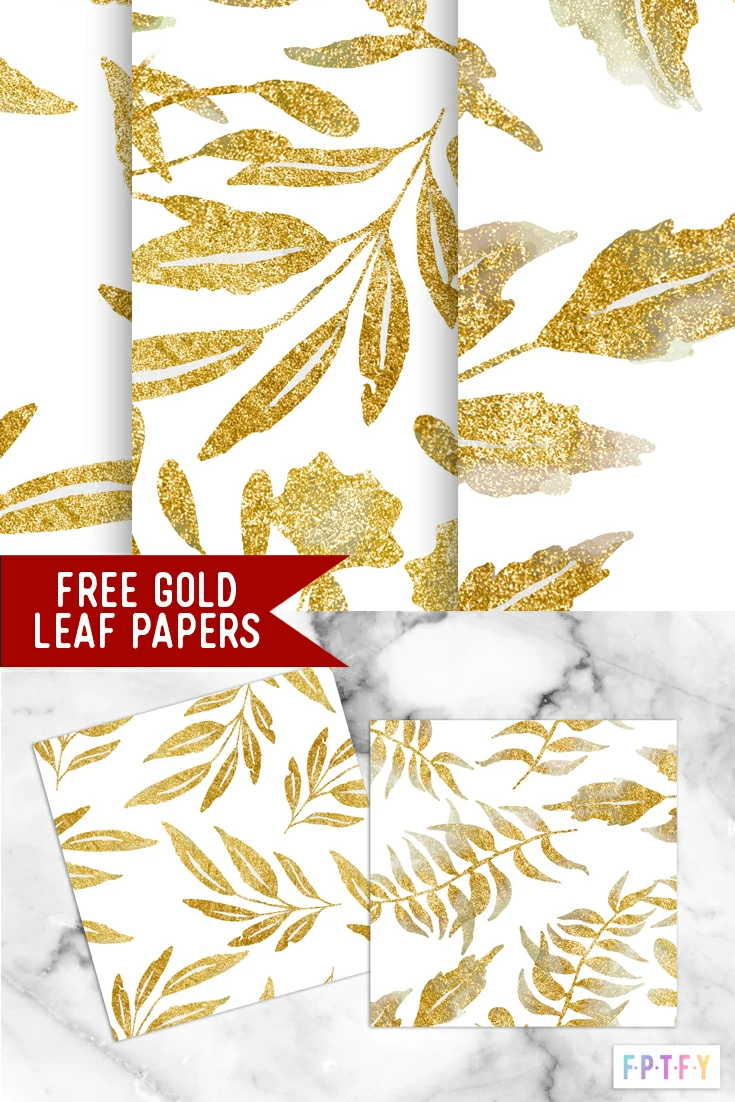 gold leaf shimmery digipapers
