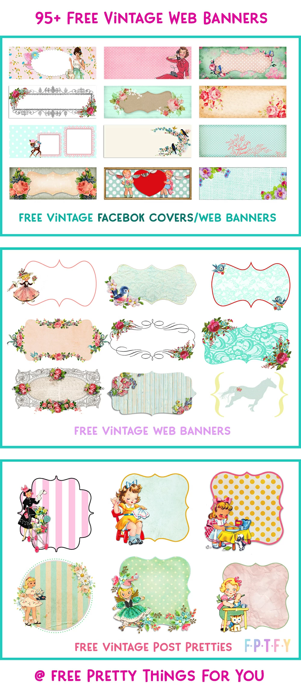 95+ Facebook covers vintage web banners