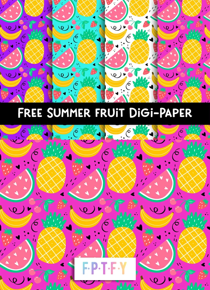 4 Free Summer Fruit Digital Paper