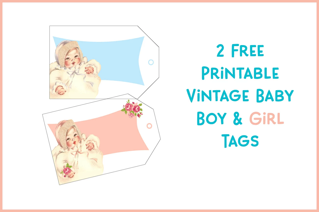 Free Printable Vintage Baby Tags