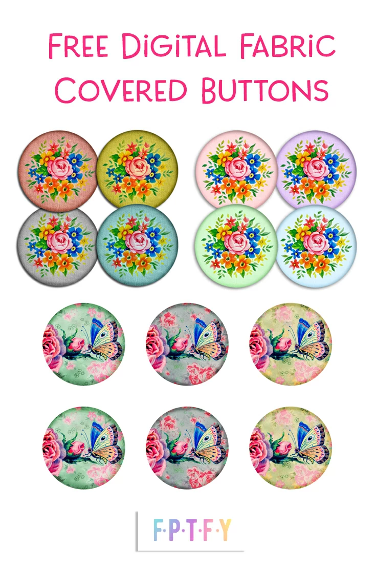 Free Digital Scrapbooking Fabric Covered Buttons