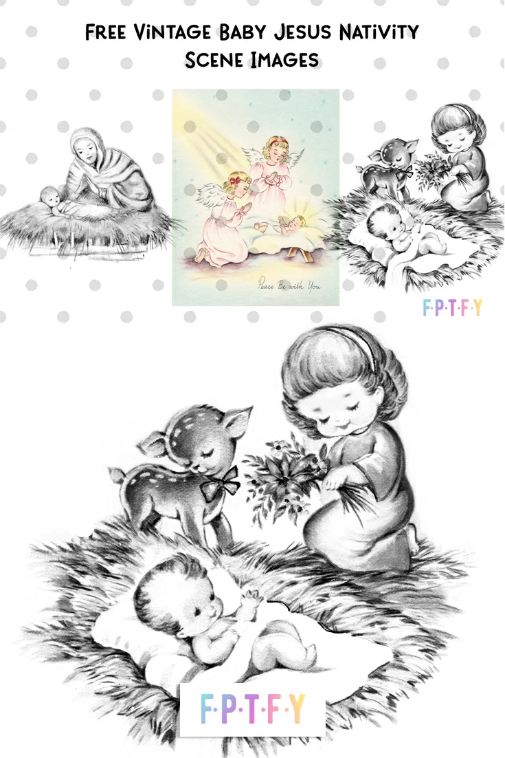 Free Vintage Baby Jesus Nativity Scene Images