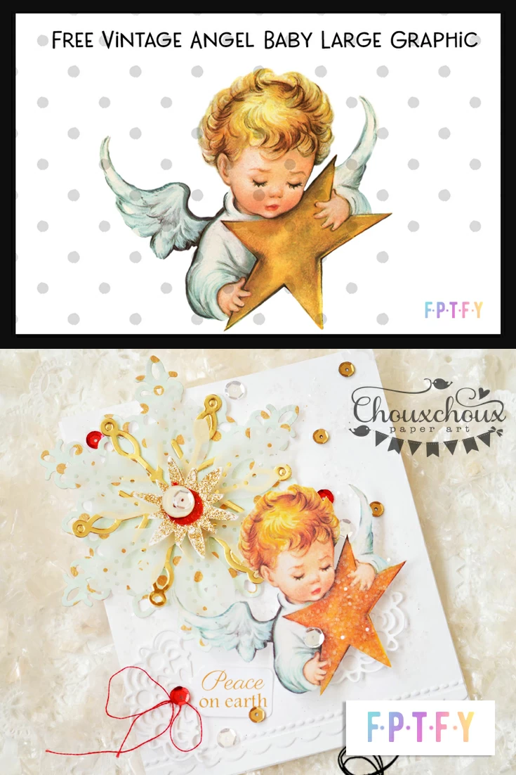 free baby angel vintage image 