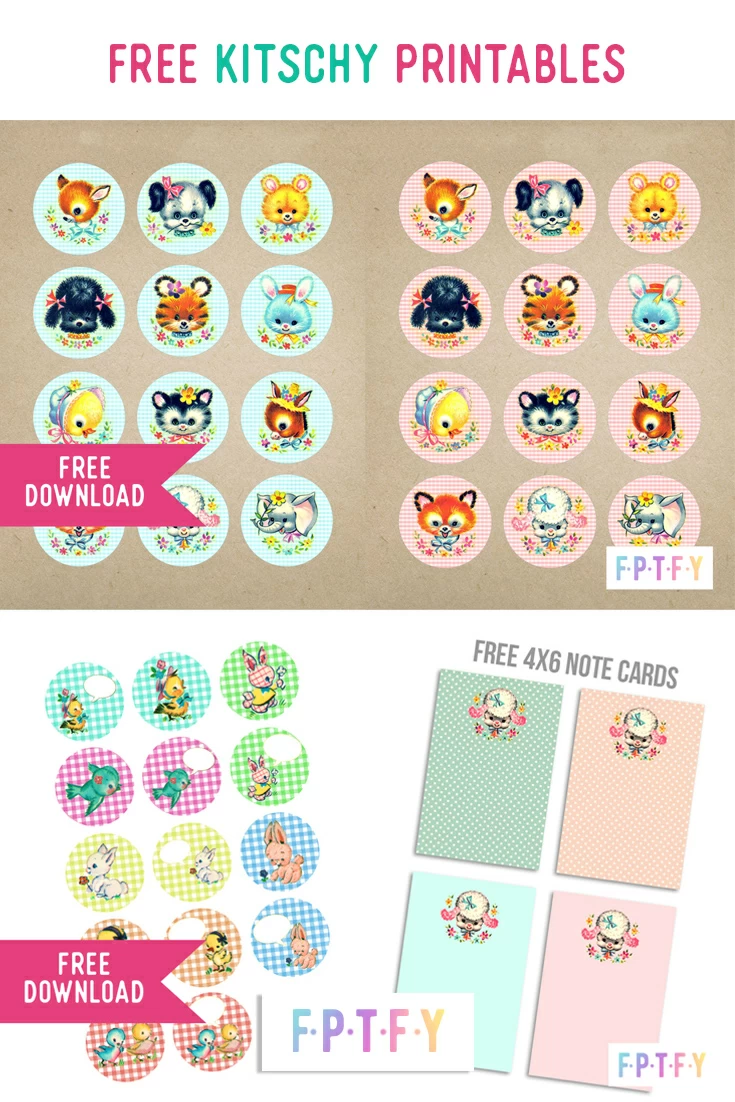 Free kitschy printables