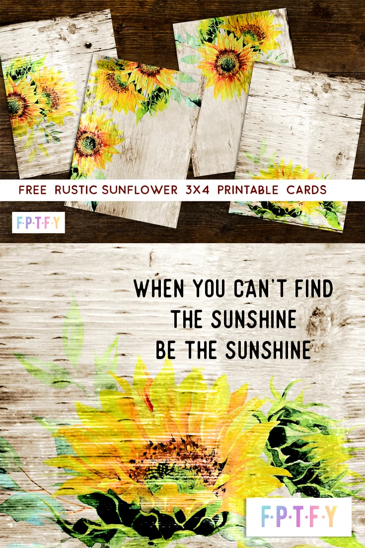 rustic sunflower printables