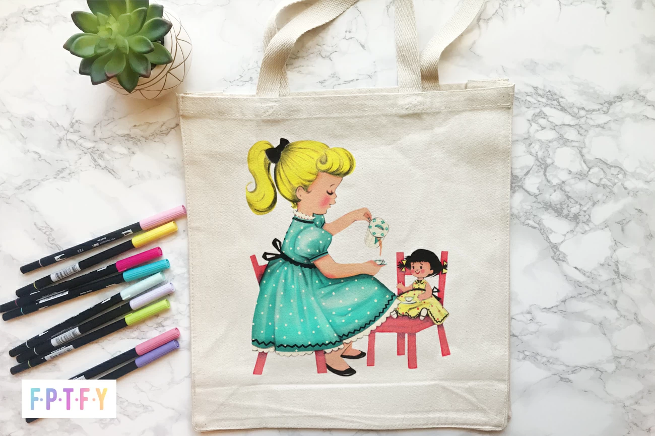 Vintage Girl Tea Time Party Image