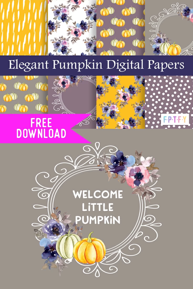 Free Elegant Pumpkin DigiPapers