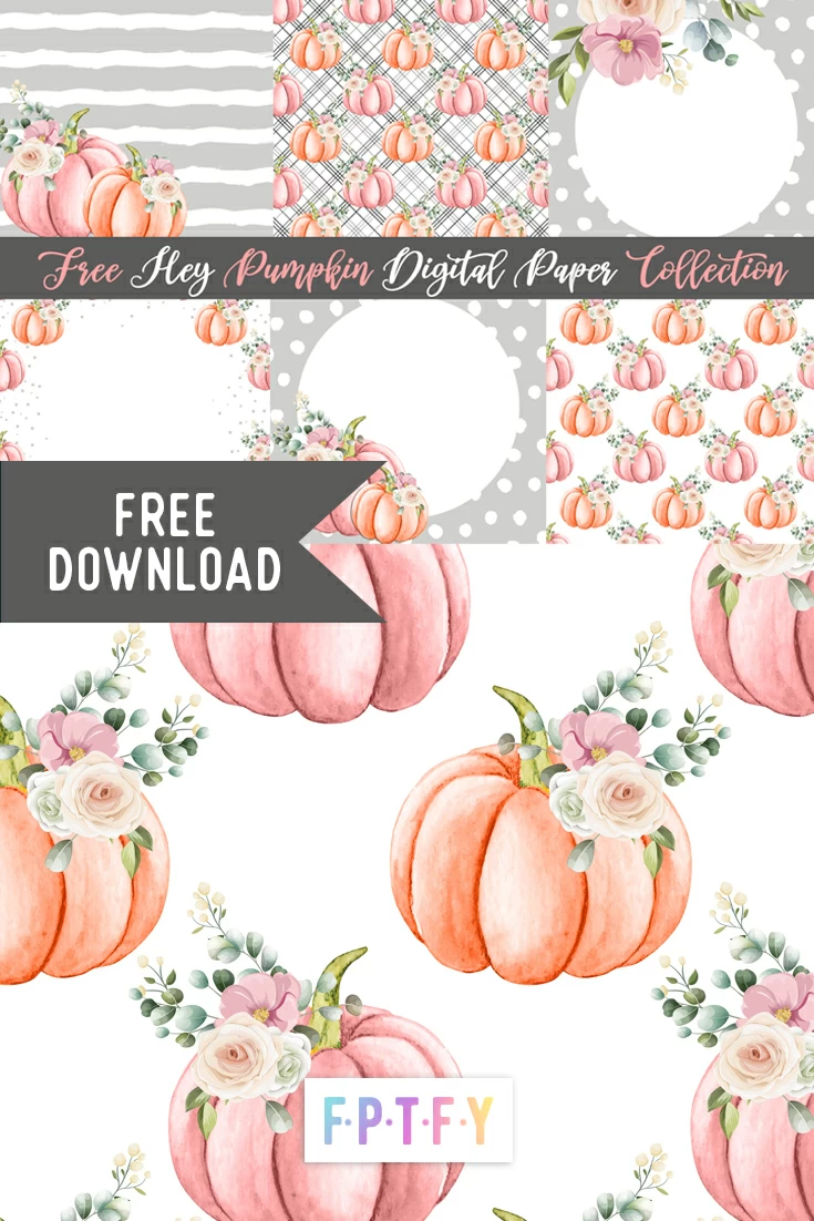 Hey Pumpkin Digital Paper - wedding and bridal inspired digital papers