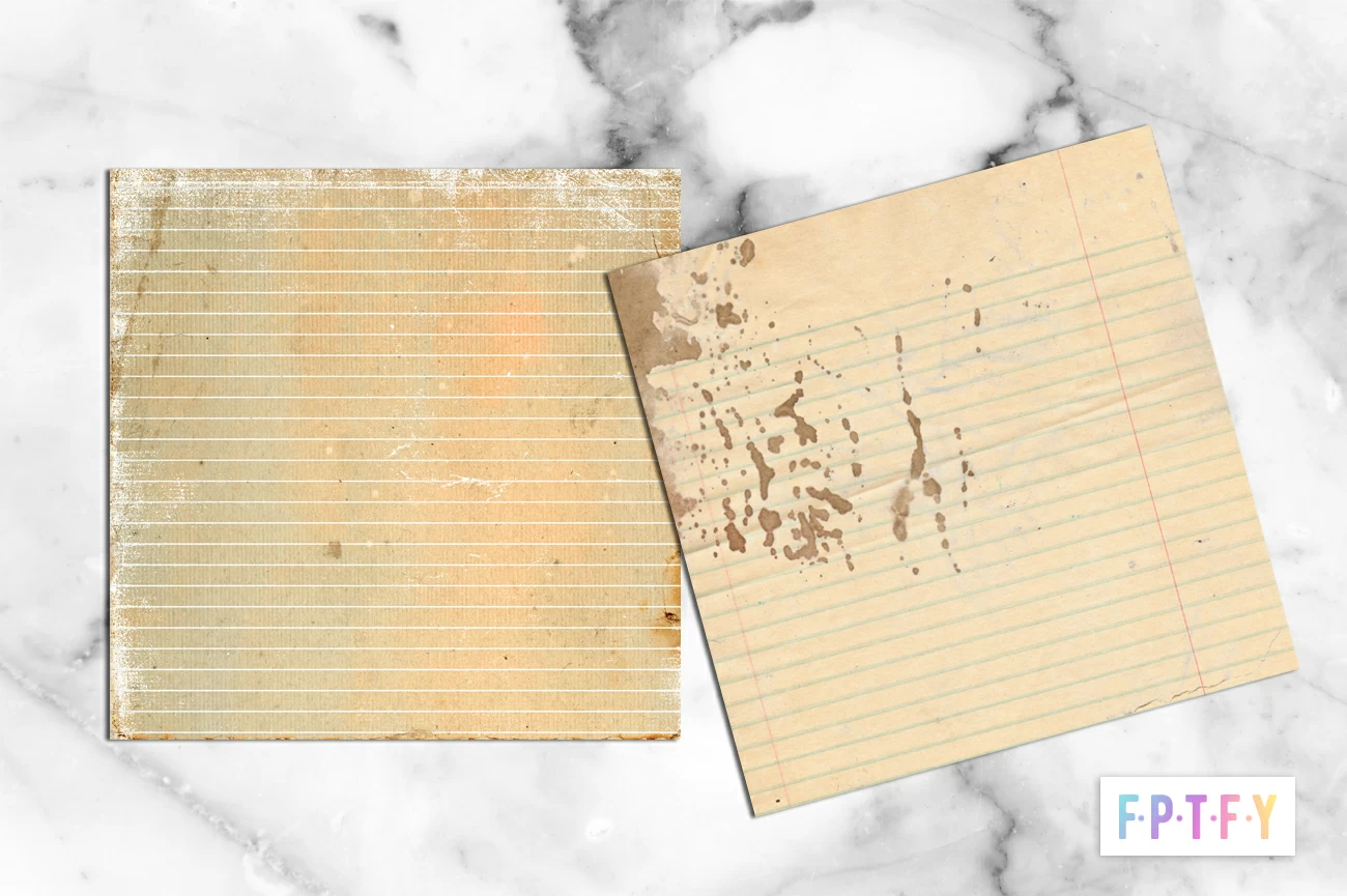 free vintage school lined paper digital scrapbooking