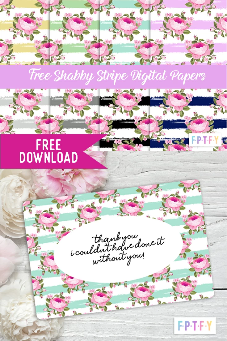free shabby stripe digital Papers