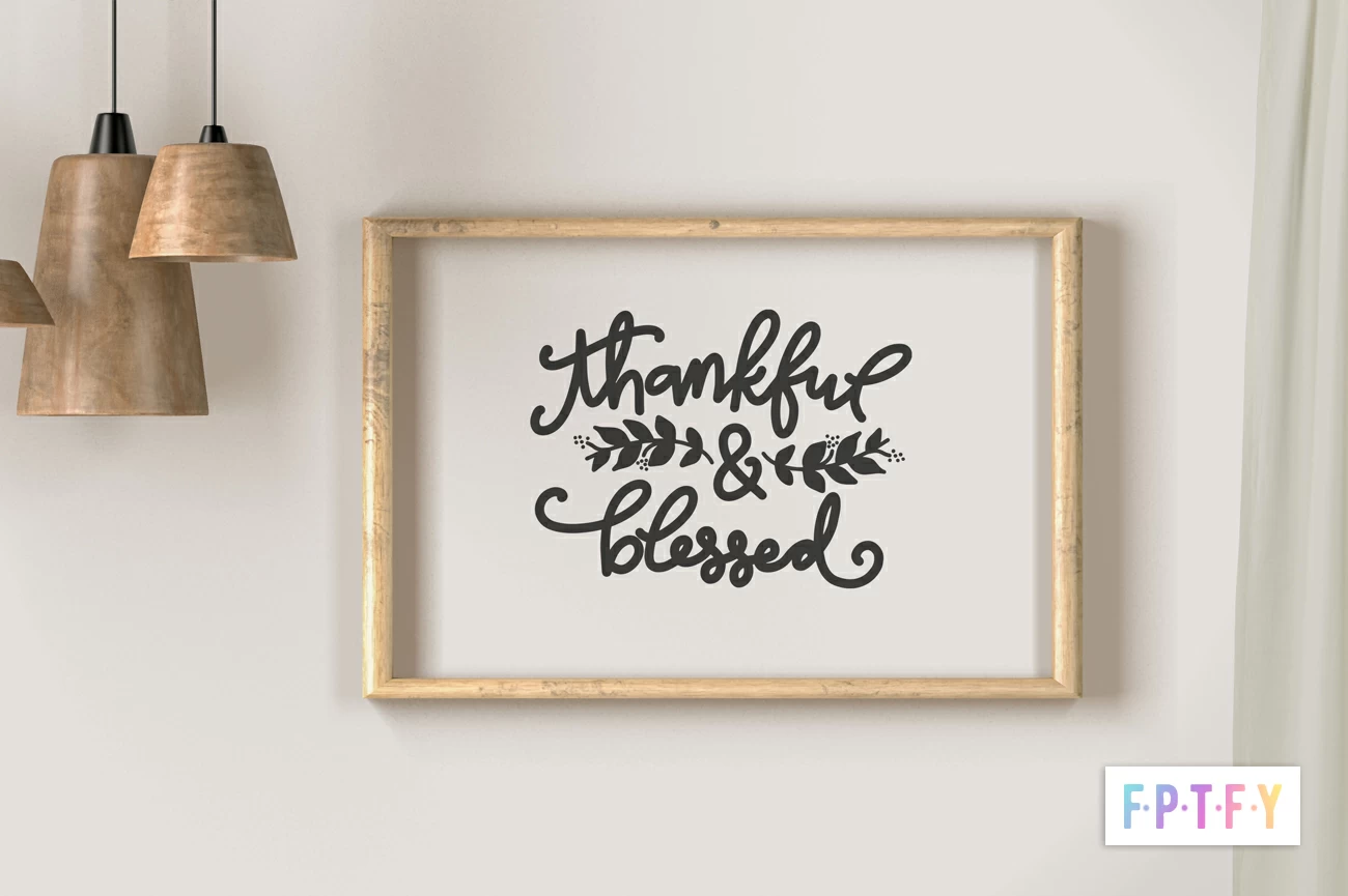 Free Thankful and Blessed SVG