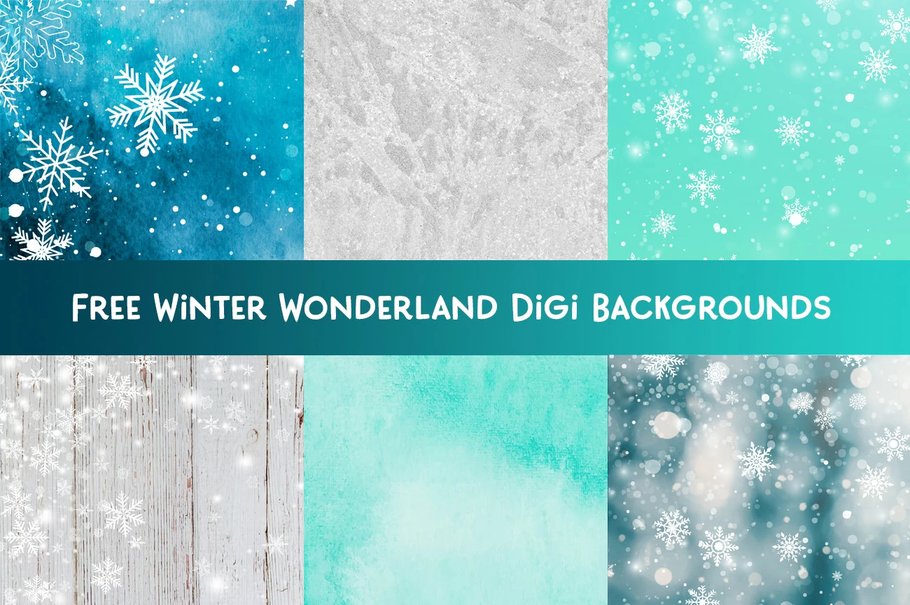 Vintage Winter Wonderland Digital Paper Graphic by