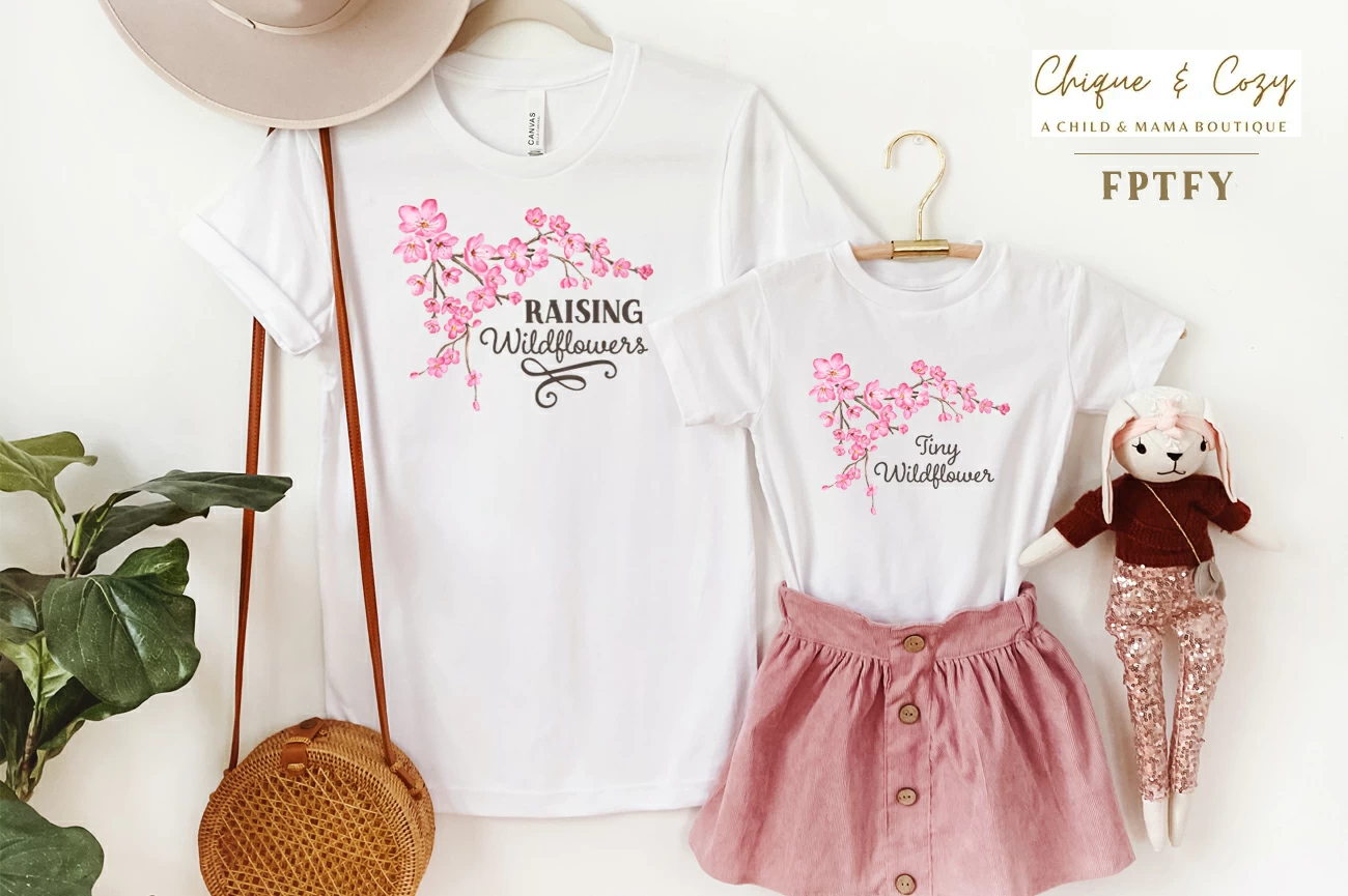 free Mom and Me Wildflower Sublimation Image Download