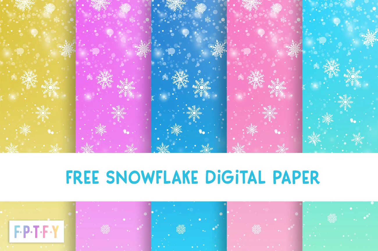 Free snowflake digital Paper