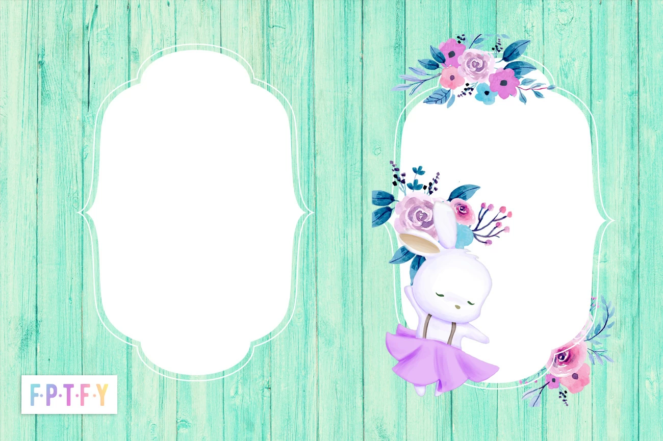 Free Winter Bunny Invitation Images