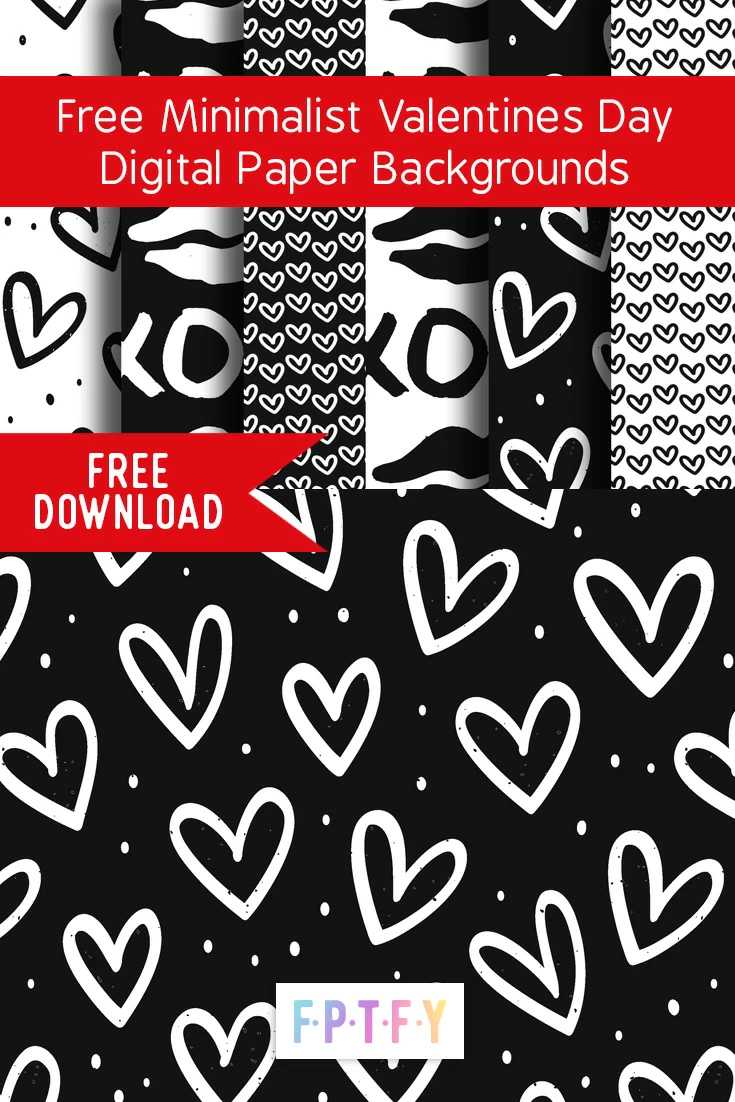 Free Minimalist Valentines day Digital Papers