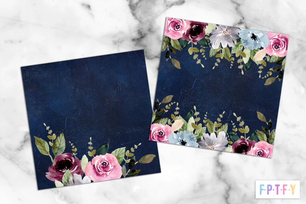 Free Romantic Winter Floral Papers