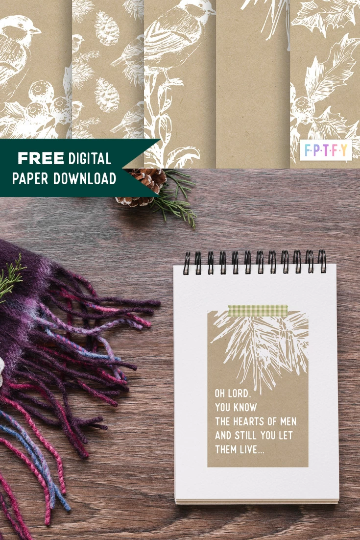 Free Winter Kraft Papers