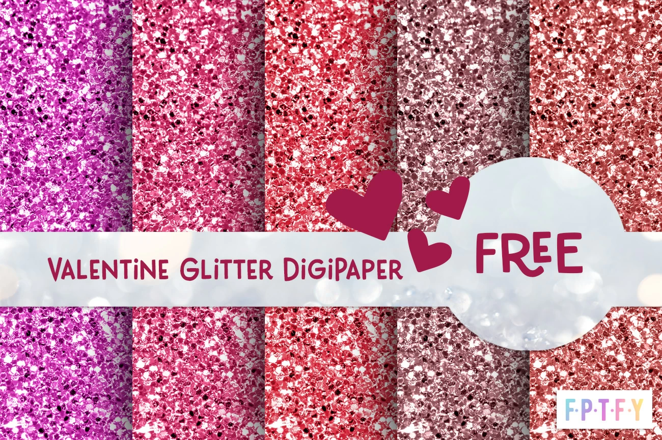 Free Valentine Glitter Digital paper