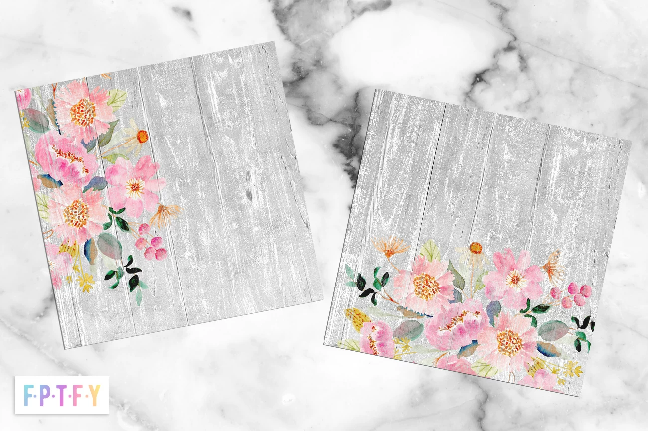 Free Pink gray Farmhouse floral DigiPaper