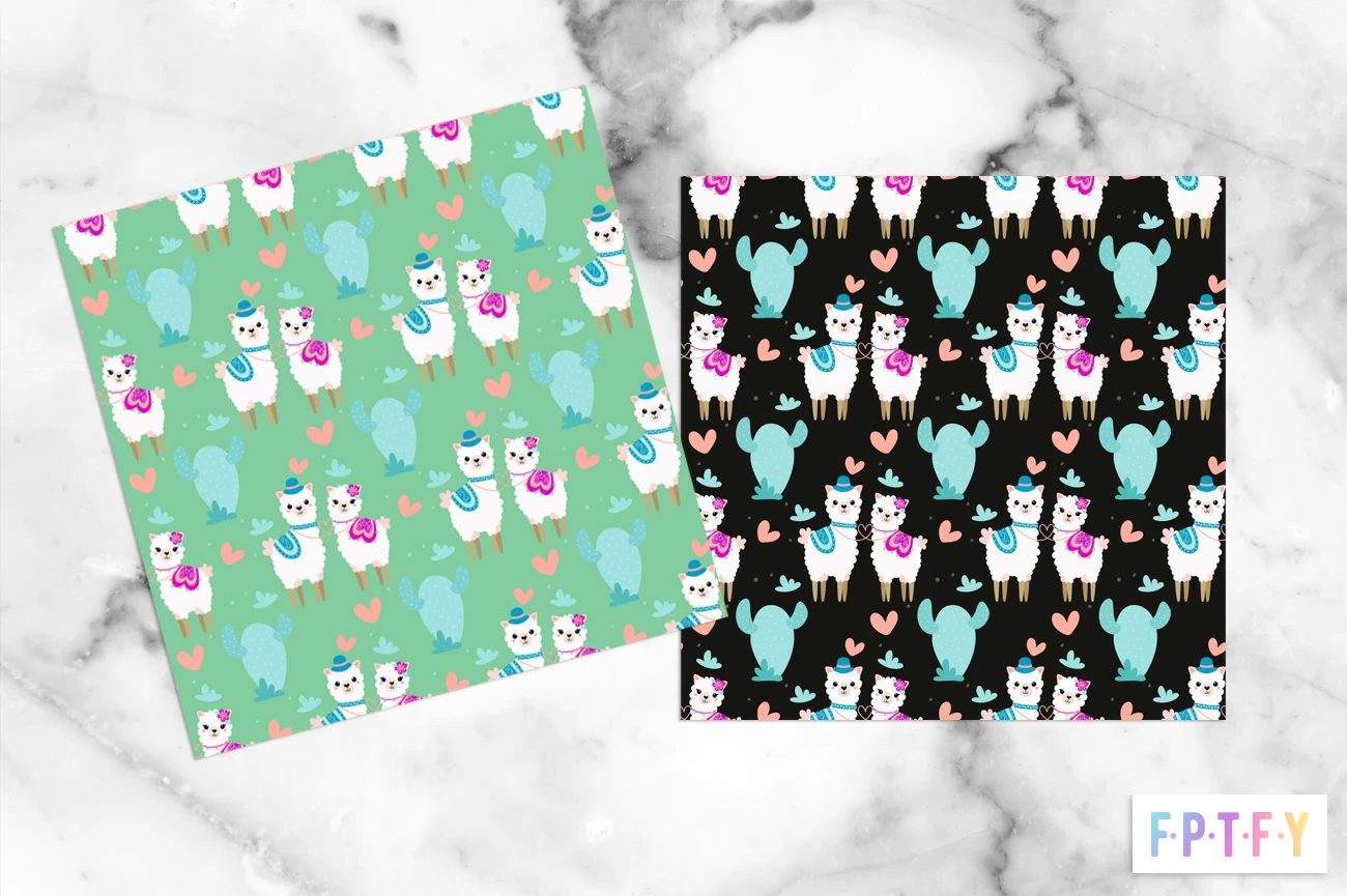 Free Valentine Alpaca Digital Paper
