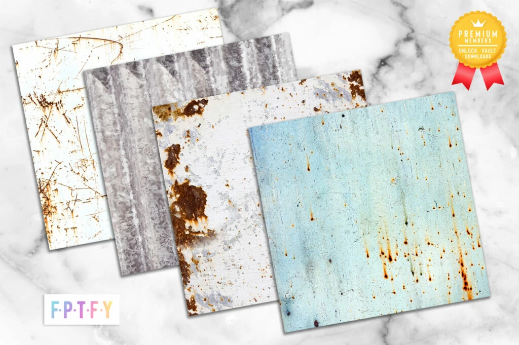 Farmhouse Distressed Metal Digital Papers and Backgrounds