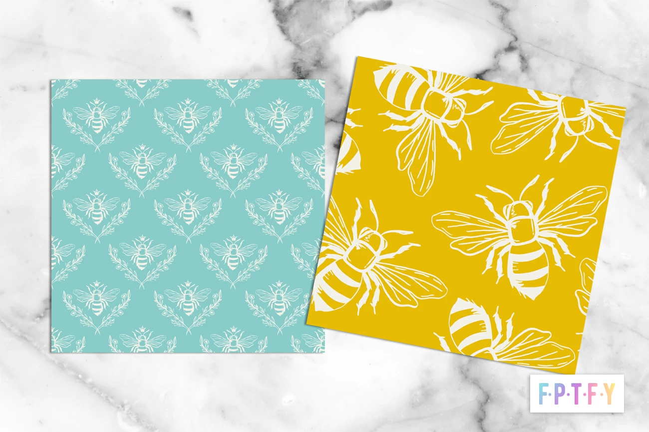 Fancy Queen Bee Digital Papers