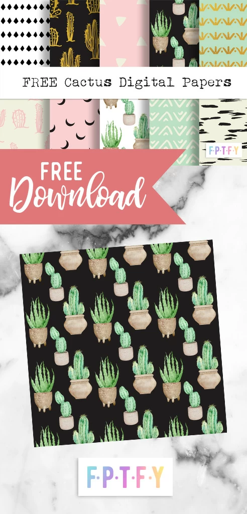 Free Cactus Digital Papers