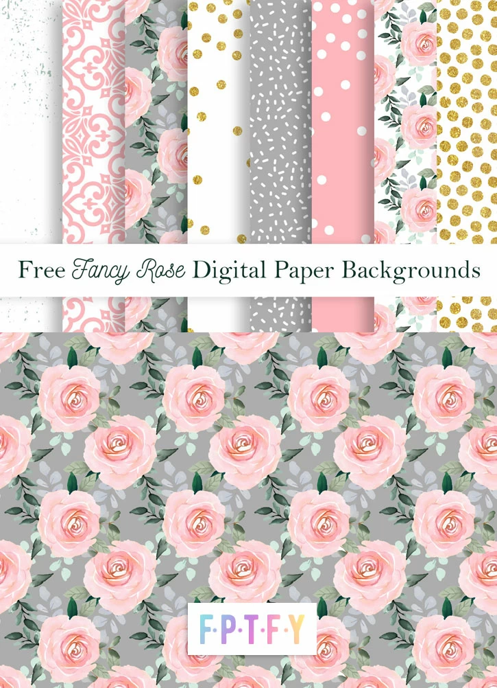 Free Fancy Rose Digital Paper